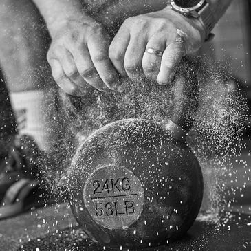 Kettle Bell and Chalk in the Gym Tiverton