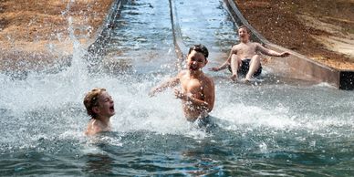 Zip down our waterslide and cool off on a hot summer day!