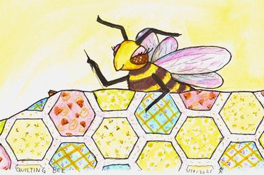 A bee quilting 