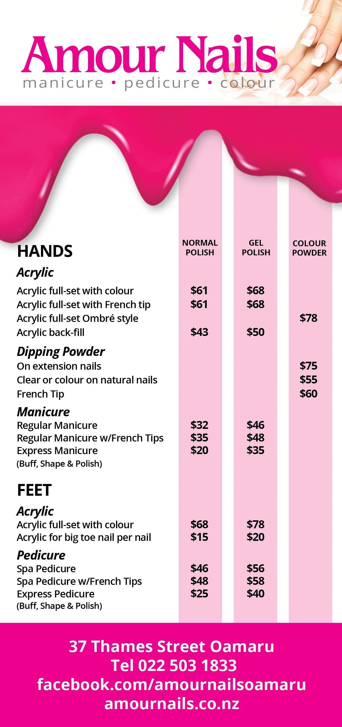 Amour Nails Oamaru Nail Salon Manicure And Pedicure