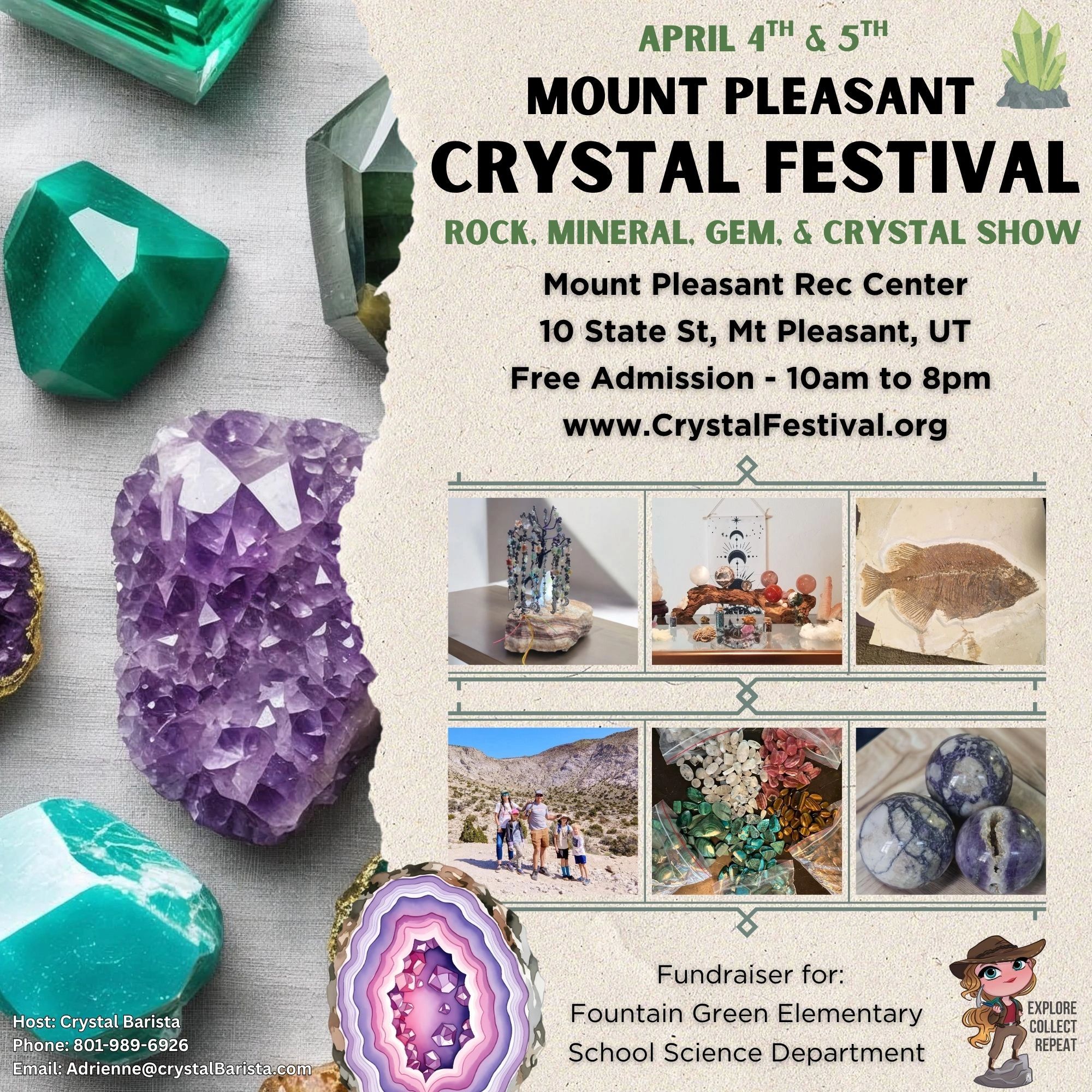 The Crystal Festival - A Rocks, Minerals, Gems, & Crystal Show
Mt Pleasant Recreation Center