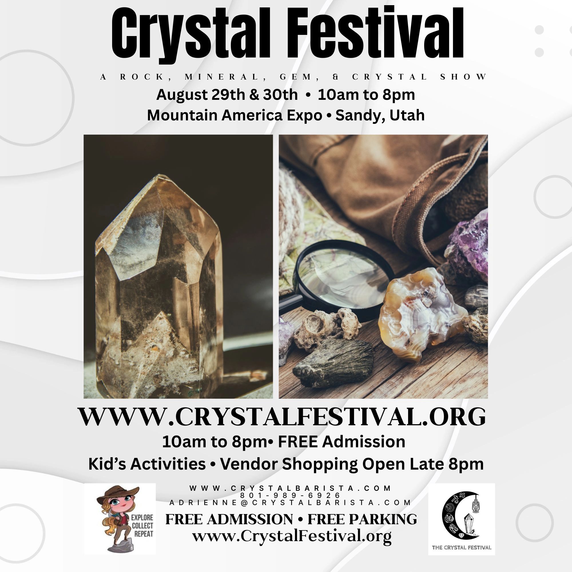 Crystal Festival - A Rock, Mineral, Gem & Crystal Show with Fossils in Sandy Utah