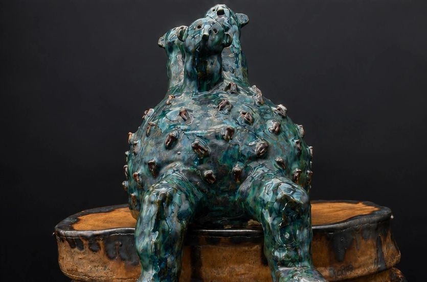One of three ceramic sculptures in The Committee collection.
Stoneware
20 × 25 × 30 cm