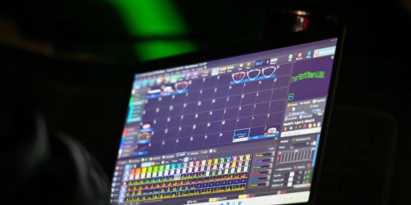 Shot of computer screen with laser software