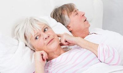 Women tired of hearing husband snore.