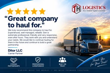 Logistics company praised for professionalism and reliability.