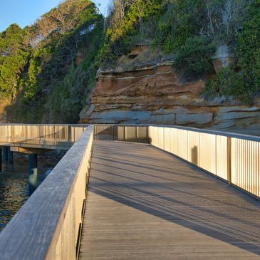 Terrigal boardwalk on a sunny day