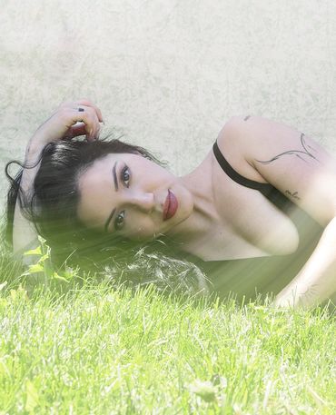 Outdoor beauty portrait of model 