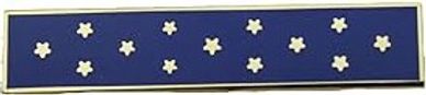 Blue strip with white stars.