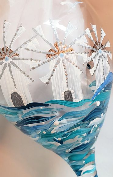 The perfect gift for any occasion. Hand painted, one of a kind glassware.