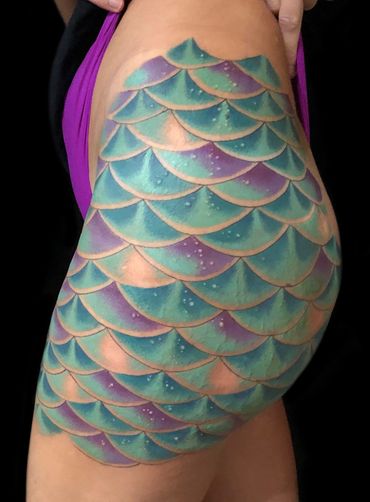 Mermaid scales tattoo