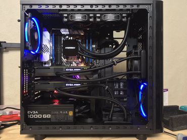 Custom Gaming PC with water cooling taken to the next level. Dual water cooled graphics cards!