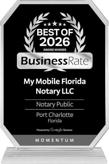 Port Charlotte Mobile Notary, Best Mobile Notary, Award Winning Notary, Local Notary, Bizrate notary