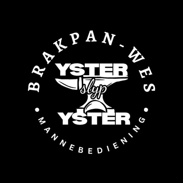 Black and white logo with text around an anvil.