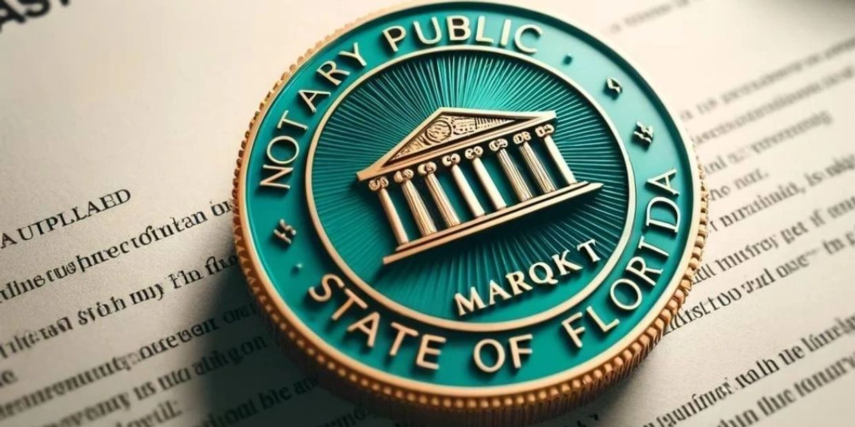 AI generated MarQkt notary public seal on a document