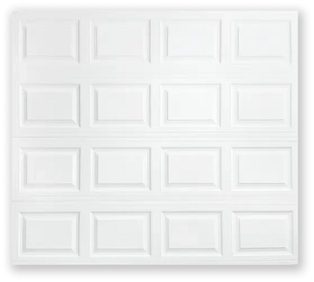 Door Link Mfg Model 510 Steel Sectional Garage Door, 8x7, Short Panel, White
