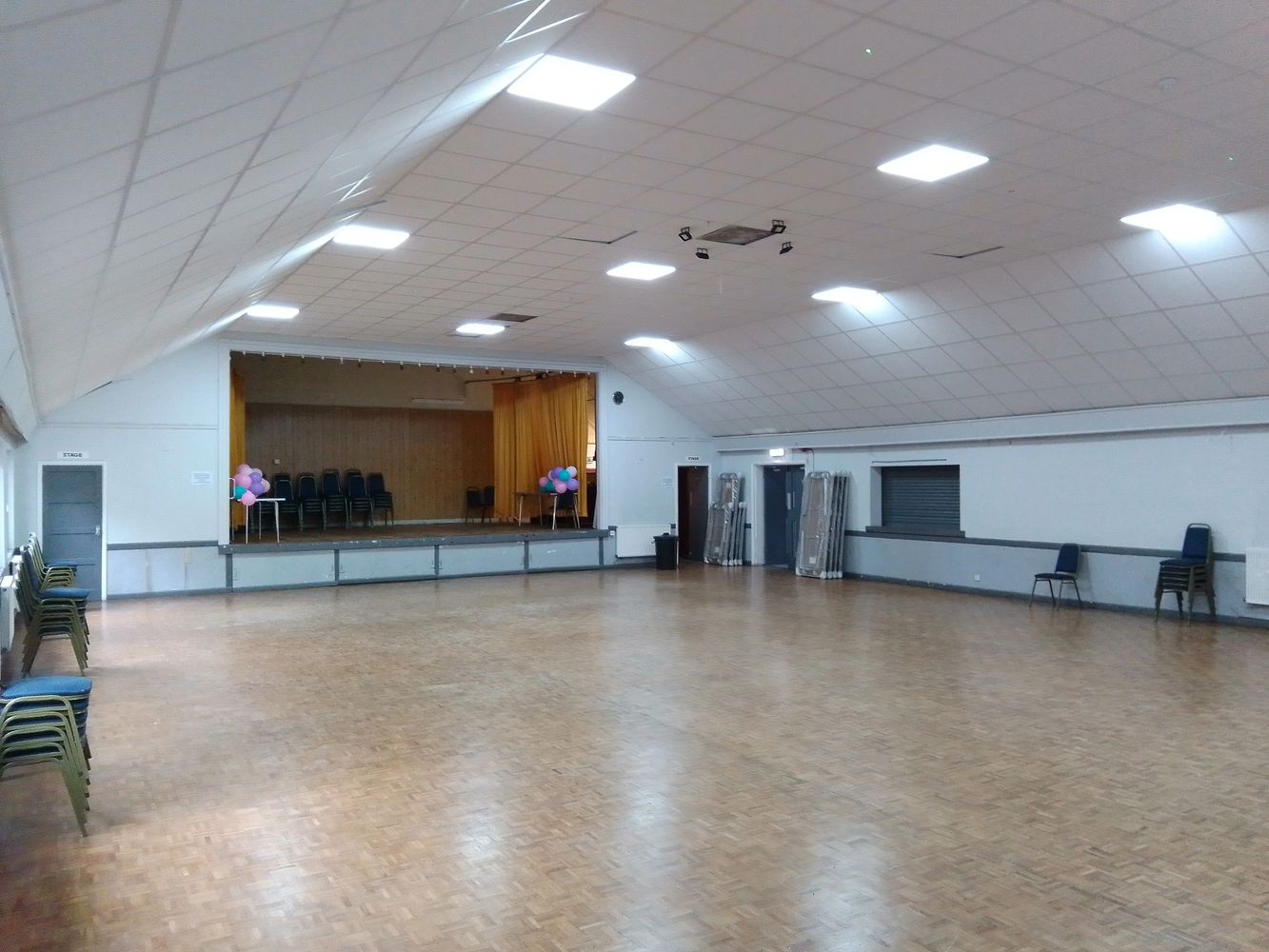 Inside view of a hall room designed for events