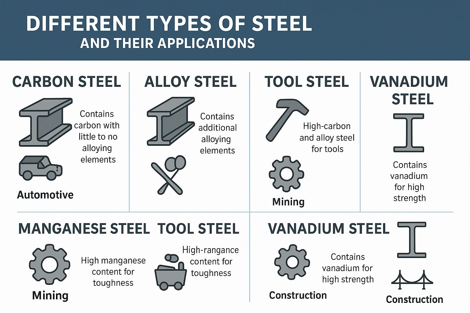 Steel Examples Different Types of Steel and Their Applications