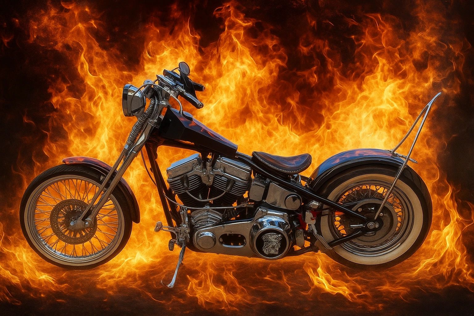 Chopper Custom Covers - Custom Engraved, Motorcycles, Harley Davidson