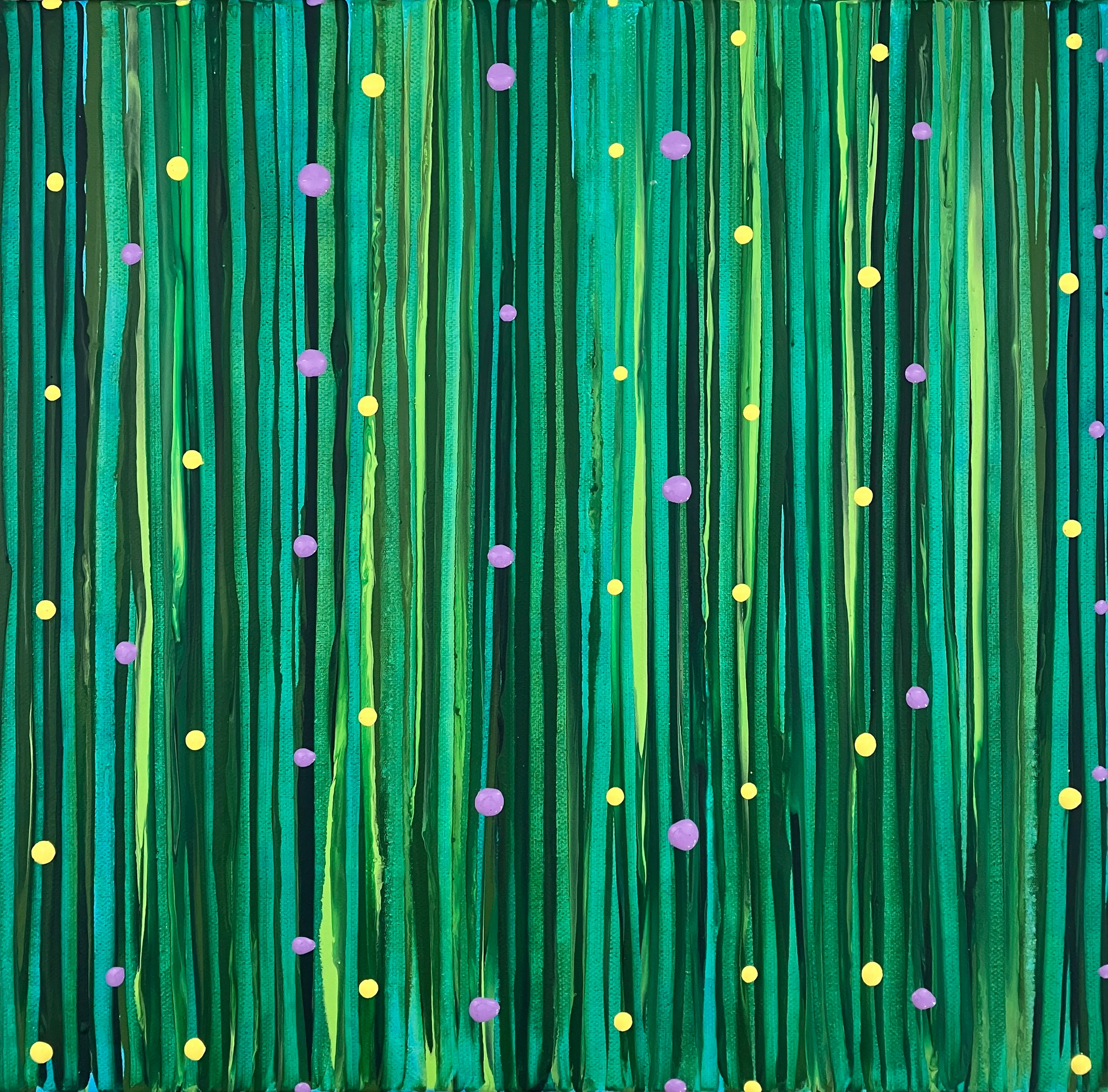 Abstract painting of the infinite nature of nature using acrylic on medium block canvas.