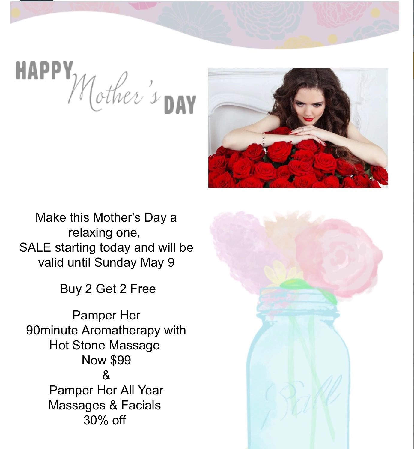Mother's Day Special Offers - Therapeutic Massage & Bodywork