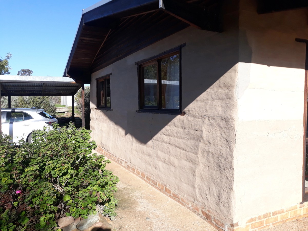 Restored mud brick surface