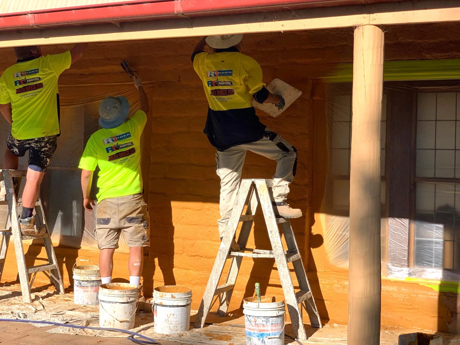 Mud Brick Fix team at work