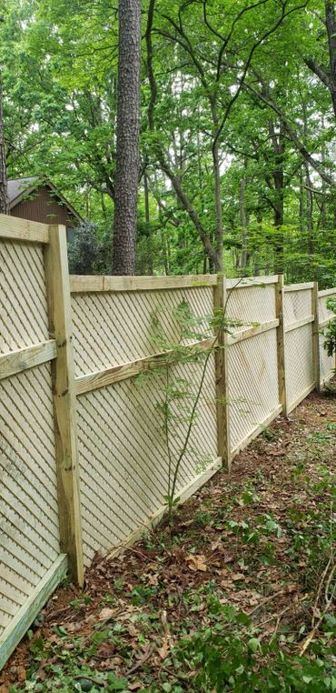 Custom wood fence