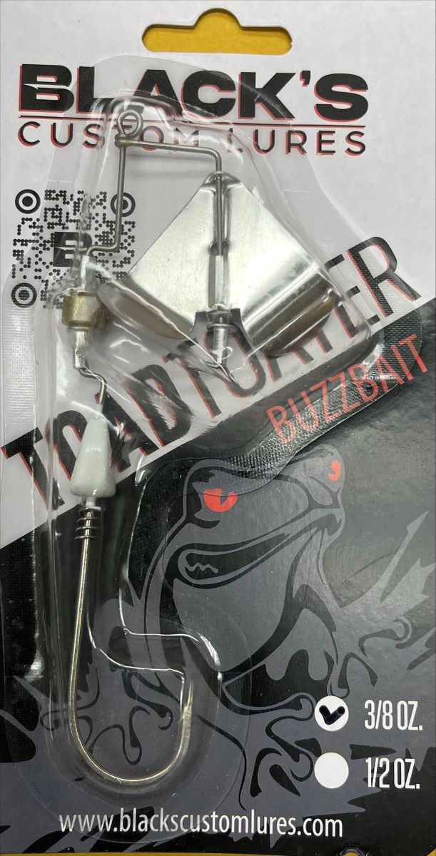 3/8 Ounce / White - Toad Toater Buzzbait - Size C Blade
