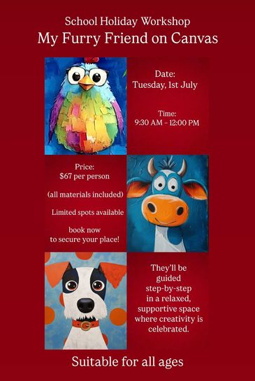 School Holiday Workshop: My Furry Friend on Canvas🐾
