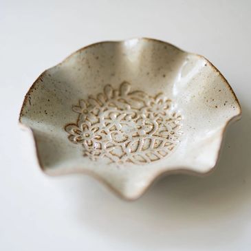 fluted ceramic bowl