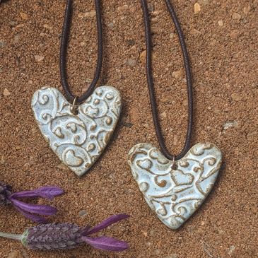 ceramic heart pendants