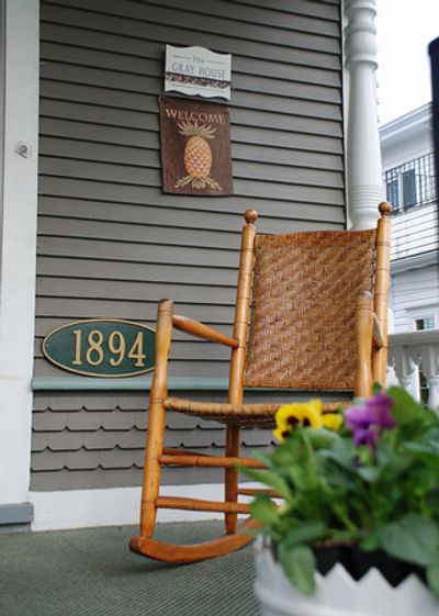 Rocking chair on front porch