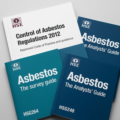 HSE asbestos regulations and guidance documents – CAR 2012, HSG264, HSG248.