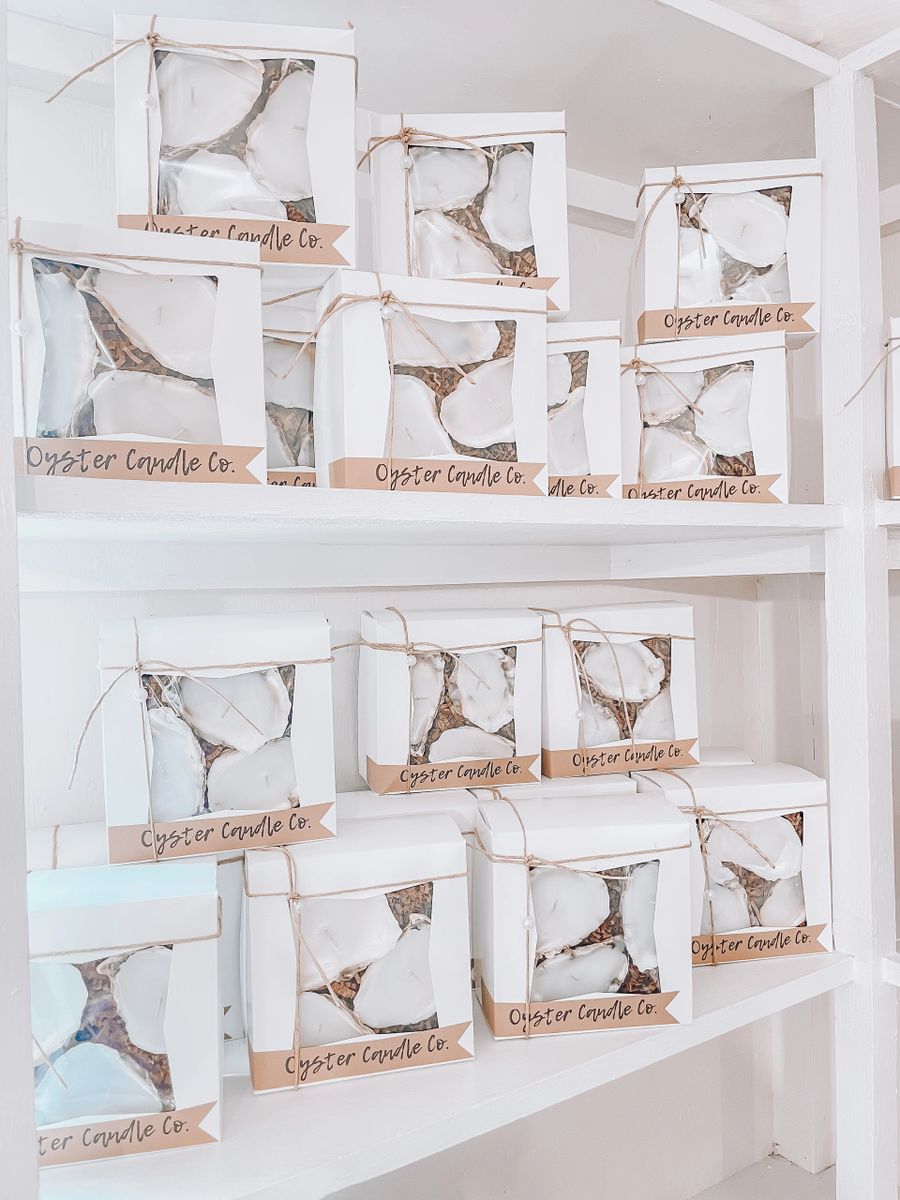3 Piece Oyster Candle Gift Set