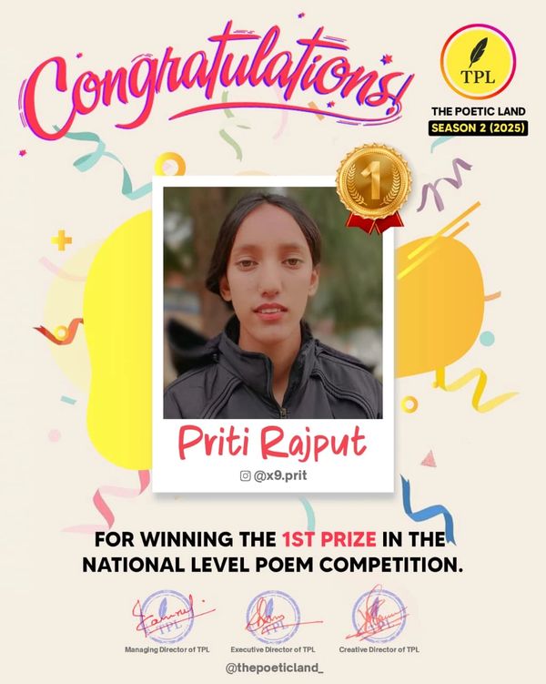 Season 2 Poetry Competition – Winner 🏆