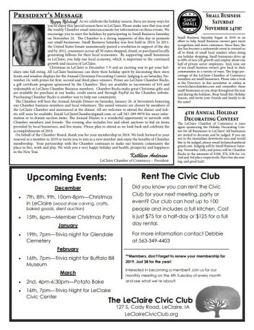December Chamber views newsletter