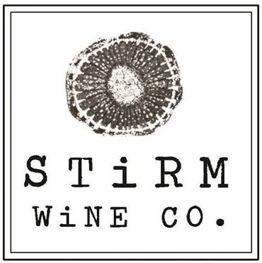 Logo of STiRM Wine Company with a circular design.