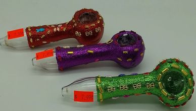 SPARKLY GLASS HAND PIPES