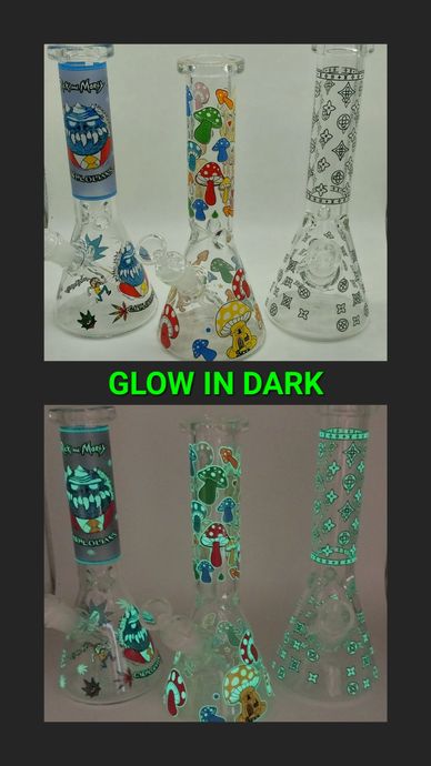 glow in dark beaker bongs