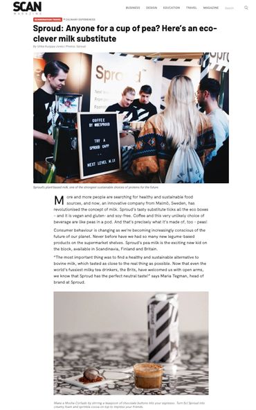 Long copy and storytelling in advertorial for Sproud, published in inflight magazine Scan Magazine.
