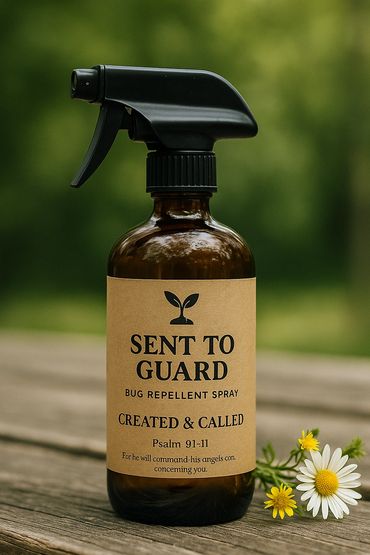 Bug Repellent Spray
Name: "Sent to Guard"
Verse: "He will command His angels concerning you to guard
