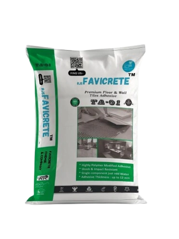 Bag of RJS Favicrete TA-01 tile adhesive.