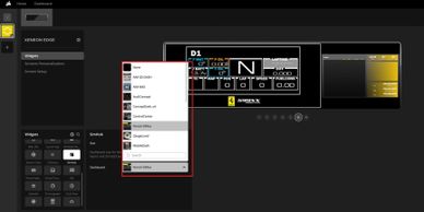SimHub Widget Dashboard Selection and Size Options