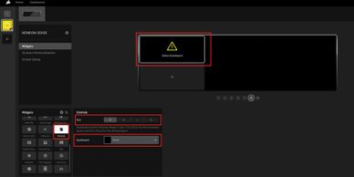 Navigating Options in iCUE for the SimHub Widget