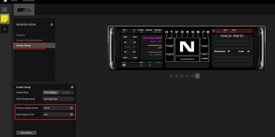 iCUE Xeneon Edge Screen Settings options
