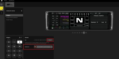 Example of SimHub XL Xeneon Edge focused Dashboard