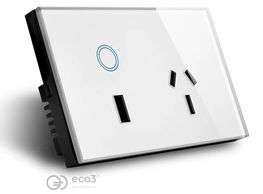 Glass Touch WiFi Smart Home Automation Single Power Point Socket plus USB