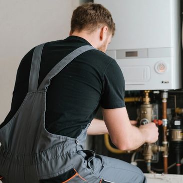 A gas boiler being repaired by GRHP In Newcastle