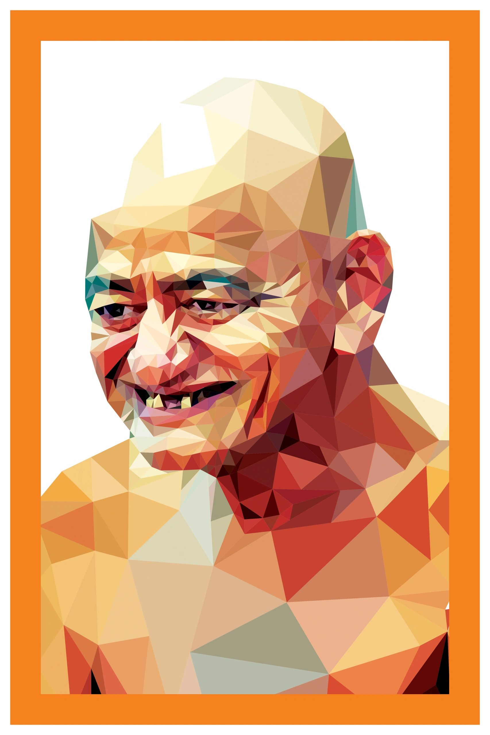 "Digital portrait of Jain Acharya Vidyasagar Ji Maharaj – spiritual art in soft tones"